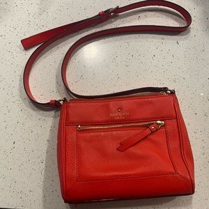 Kate Spade bright pink reddish crossbody bag